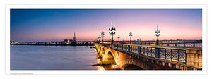 Affiche - Poster photo panoramique du pont de Pierre à Bordeaux
