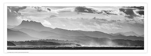 Poster panoramique des Trois Couronnes en noir et blanc