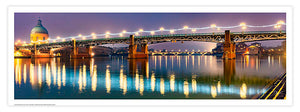 Poster panoramique pont Saint Pierre Toulouse