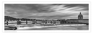 Poster panoramique Toulouse Noir et Blanc