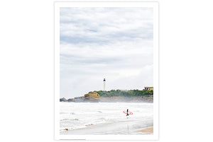 Poster photo de surf sur la Grande plage de Biarritz