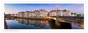 Poster photo du petit Bayonne sur les quais de la Nive